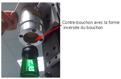 Contre bouchon vue de prés