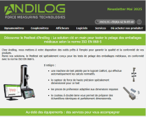 newsletter-mai-2025 Découvrez le Peeltest d'Andilog : La solution clé en main pour tester le pelage des emballages médicaux selon la norme ISO EN 868-5